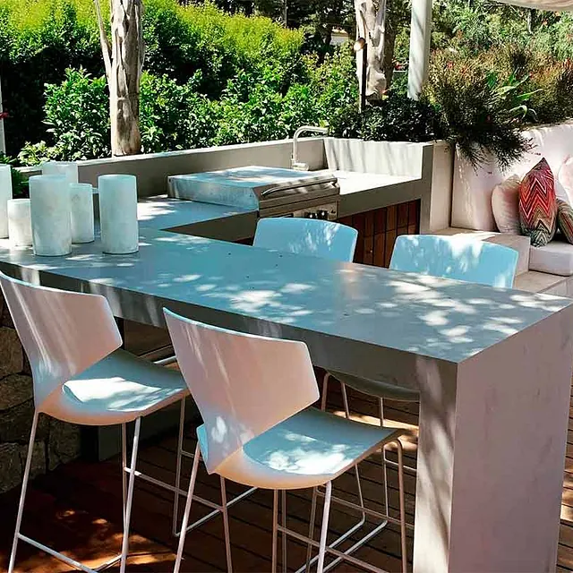 Vieco Solid Surface patio con barbacoa